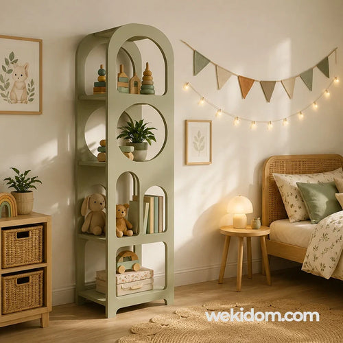 Bibliothèque enfant design avec étagères pour chambre